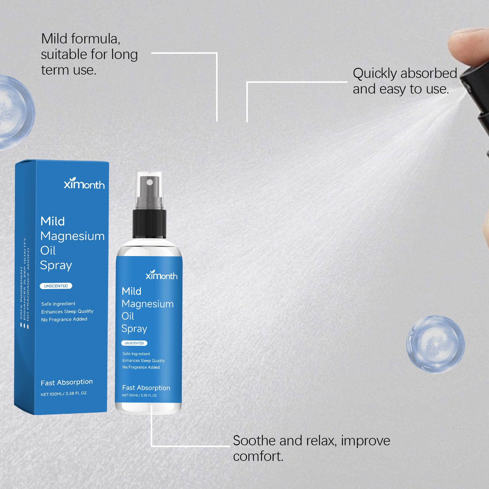 Night Care Relieve Discomfort Sleep Essential Oil Sprayبخاخ زيت عطري للعناية الليلية لتخفيف الانزعاج أثناء النوم Sale price